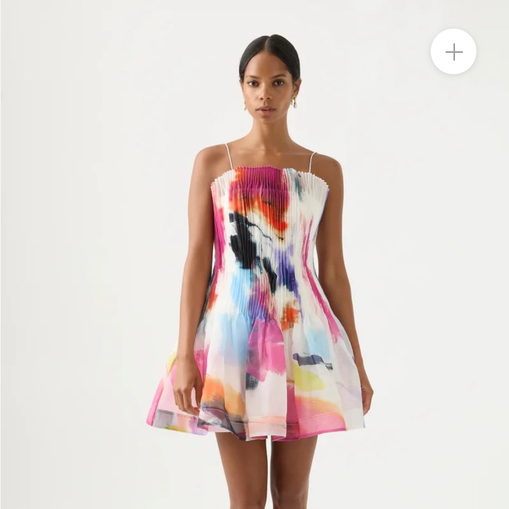 Aje Celestial Pleated Mini Dress Size 6